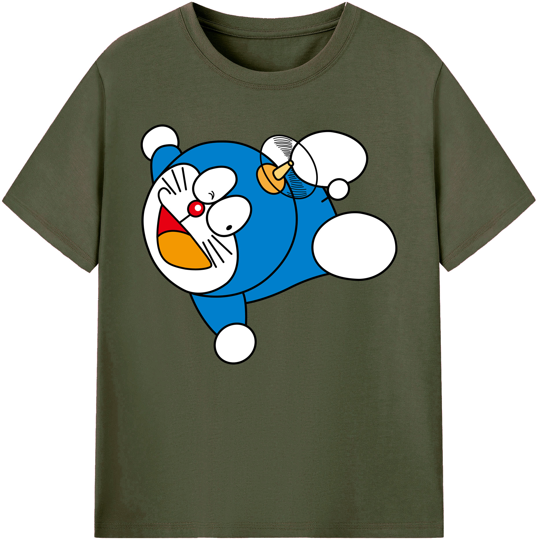 （画像用） ドラえもん Doraemon 綿100％ メンズ半袖Tシャツ｜肌触りやわらか＆通気性